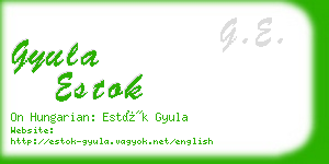gyula estok business card